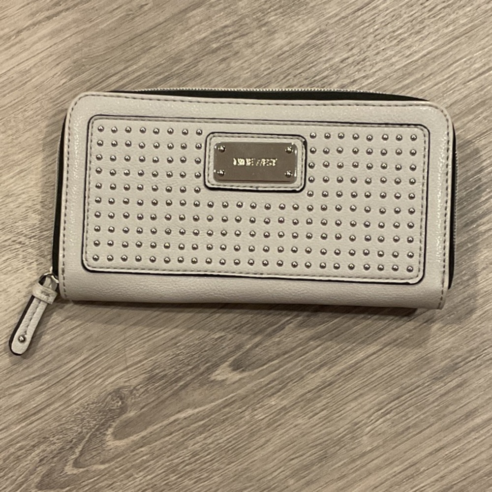 Nine West Gray Studded Wallet
